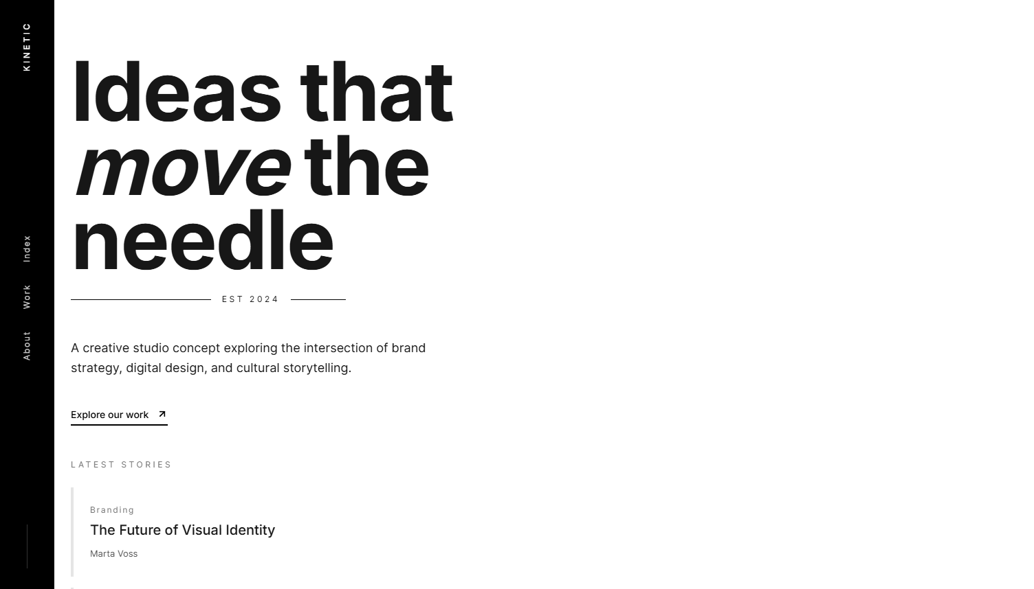 Landing page Creative Studio