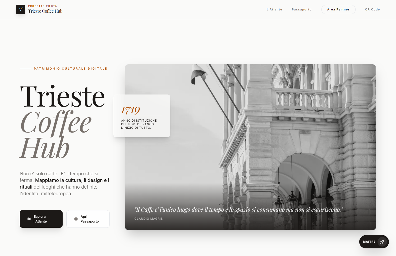 Mappa interattiva dei caffè storici di Trieste